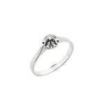 Witgouden solitairring met diamant 0,04 ct., Handtassen en Accessoires, Ringen, Gebruikt, Overige kleuren, Ophalen of Verzenden