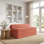 vidaXL Vouwbare Sofa Bed Rood Oranje 120 x 60 x 49 cm Stof, Verzenden