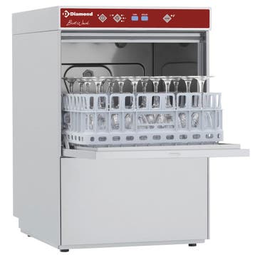 Glazenspoelmachine | Mand 400x400 | Afvoerpomp | Zeeppomp |, Verzenden
