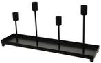 Metalen frame kandelaar candleholder zwart 40x10x19,5 cm per, Nieuw