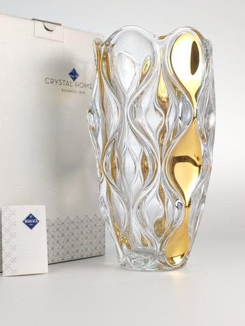 Bohemia Crystal - Vaas - Oceaan - 24 kt goud - Geen