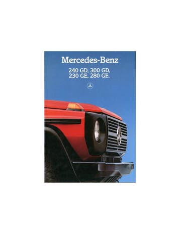 1986 MERCEDES BENZ G KLASSE BROCHURE NEDERLANDS