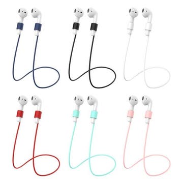 6 in 1 Kit voor AirPods 1 / 2 Zwart - Hoesje / Anti-Lost, Verzenden