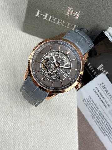 Heritor - Automatic Davies Semi-Skeleton - Gold/Grey - Sans, Handtassen en Accessoires, Nieuw