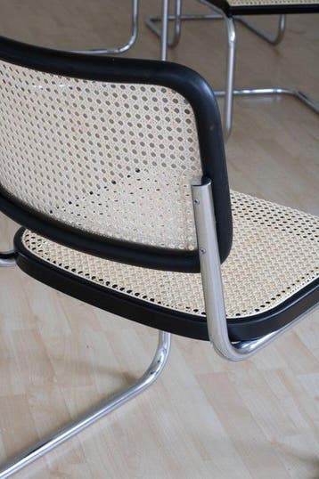 Thonet - Chaise de salle à manger (4) - Rotin, Métal -, Antiquités & Art