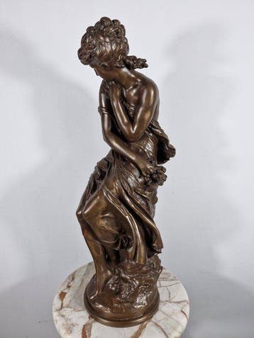after Moreau Mathurin - Statue, Staande vrouwelijke figuur -