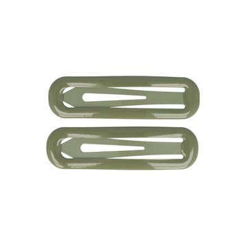 Haarspeld Klikklak 7cm - Epoxy - Groen- Set van 2, Nieuw