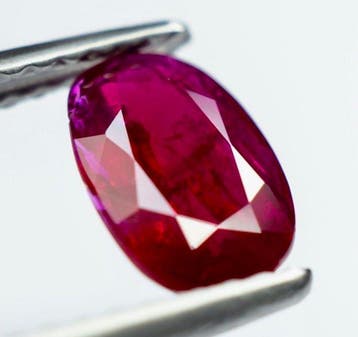 1 pcs Rood Robijn - 1.02 ct - Asian Institute of Gemological