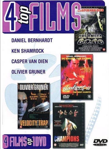 4 Top Films op 1 DVD Bloodsport, Champions, The Omega Code,, Cd's en Dvd's, Verzenden, Nieuw in verpakking, Actie