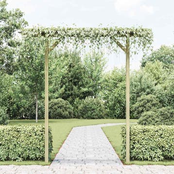 vidaXL Pergola 205x40x203 cm hout, Tuin en Terras, Verzenden, Nieuw