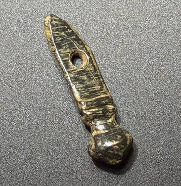 Oud-Romeins Brons Embleemachtig Gladiatorenamulet, gevormd