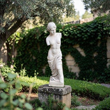 Figuur - Venus - Gegoten steen, Antiek en Kunst, Curiosa en Brocante