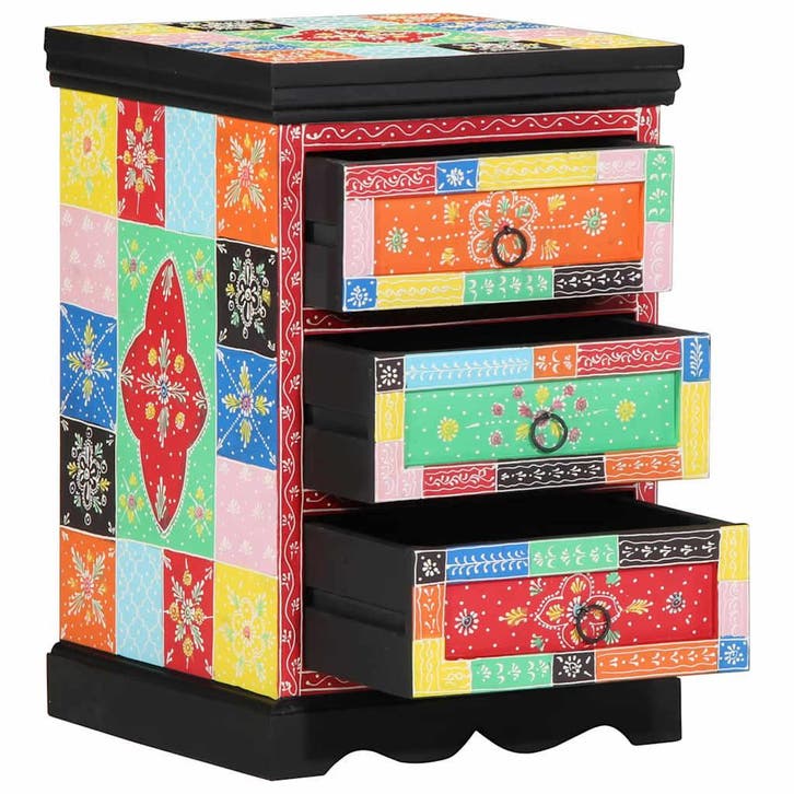 vidaXL Ladekast Multikleur 40 x 40 x 60 cm Massief Mango, Huis en Inrichting, Kasten | Overige, Nieuw, Verzenden