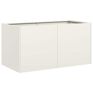 Plantenbak 80cm wit | 34% Retour Deal | Sla je slag!, Tuin en Terras, Zo goed als nieuw, Metaal, 60 tot 100 cm, Rechthoekig