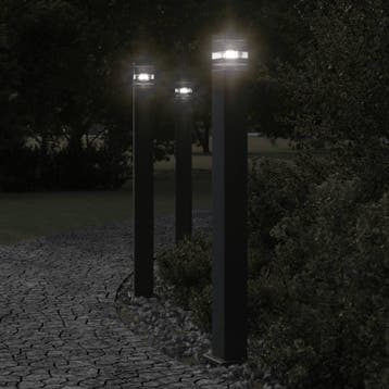 vidaXL Buitenvloerlamp 110 cm aluminium zwart, Verzenden, Nieuw