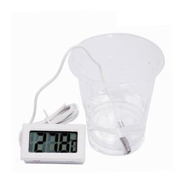 Thermometer wit LCD met sonde (voor aquarium e.d.), Verzenden, Nieuw