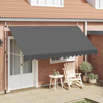 Handmatige Luifel 400cm Antraciet - 40% korting! Upgrade..., Verzenden, Zo goed als nieuw, 250 cm tot 450 cm, Uitvalscherm