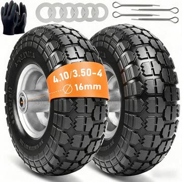 Steekwagenwielen 16mm as | Retour deal | Sla je slag!, Verzenden, Zo goed als nieuw, Steekwagen