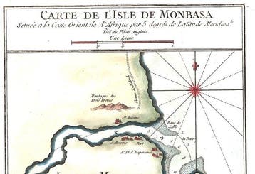 Afrika - Mombasa-eiland, Kenia; N. Bellin - Carte de l Isle