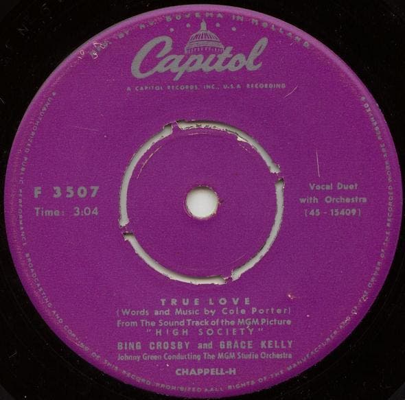 Bing Crosby - True Love / Well Did You Evah?, CD & DVD, Vinyles | Pop, Envoi
