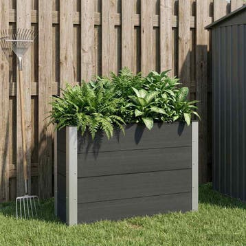 vidaXL Verhoogde plantenbak Zwart 100 x 30 x 72 cm WPC en, Verzenden