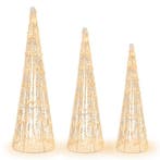 2dekans | Coast Verlichte Kerstkegelbomen Set van 3 –, Ophalen of Verzenden, Nieuw