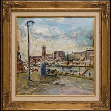 Guido Casciaro (1900-1963) - Nel porto