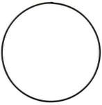 Metalen ring Zwart 30 cm per stuk, Nieuw