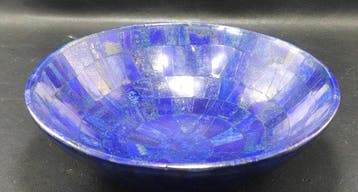 Natuurlijke lapis lazuli-steen Meditatiekom - Hoogte: 205 mm