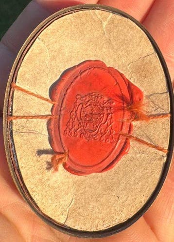 Reliekhouder - Brons, Glas, Textiel - 1850-1900 - Sint, Antiek en Kunst