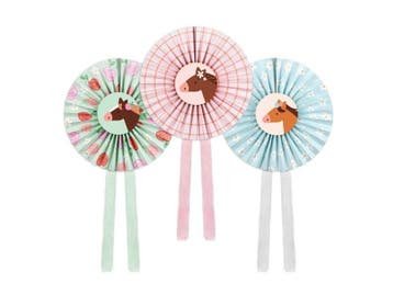 Decorative rosettes Horses, mix, 35 cm (1 pkt / 3 pc.), Verzenden, Nieuw