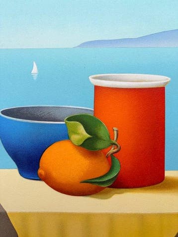 Roberto Masi (1940-2011) - Vasi con arancia, Antiek en Kunst