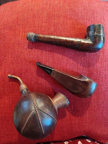 Sans prix de réserve - Pipe - Bois, Fer (fonte/fer forgé),, Nieuw