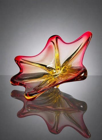 Plateau - Verre de Murano - Magnifique bol vintage
