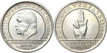 5 Reichsmark 1929 (MuntenenBankbiljetten-Duitslandvanaf1871), Verzenden