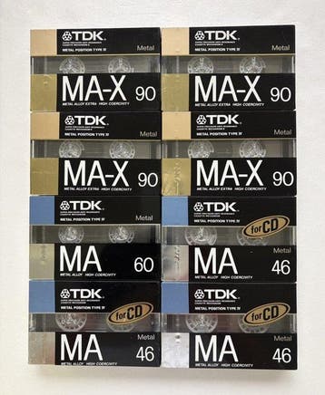 TDK - MA-X 90 / MA 46 / MA 60 Cassette audio vierge -
