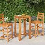 Massief Acacia Tuinbartafel | Tweede Kansje OP = OP Nu!, Tuin en Terras, Picknicktafels, Verzenden, Nieuw, Vierkant, Hout