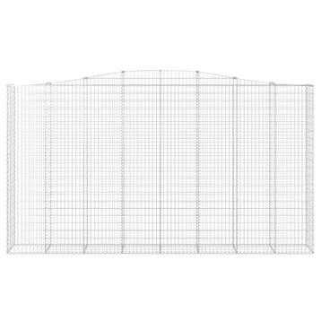 vidaXL Schanskorf gewelfd 400x50x220/240 cm gegalvaniseerd, Verzenden, Nieuw