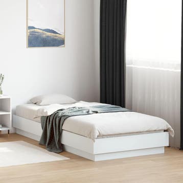 vidaXL Bedframe bewerkt hout wit 100x200 cm, Verzenden, Nieuw
