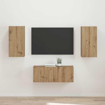 vidaXL Tv-meubelset 2 st Artisan Eiken, Verzenden