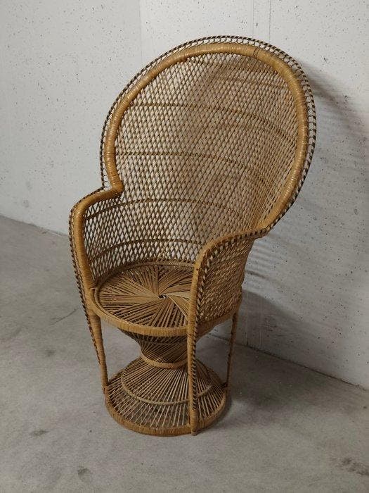 Fauteuil - Rotin - Fauteuil Pavone en osier, Antiek en Kunst, Curiosa en Brocante