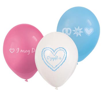Oktoberfest Ballonnen 23cm 6st, Verzenden, Nieuw