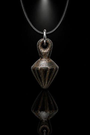 Romain antique, République Bronze AMULET VULVE RARE –