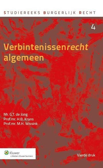 Verbintenissenrecht algemeen / Studiereeks burgerlijk recht, Boeken, Verzenden, Zo goed als nieuw, G.T. de Jong