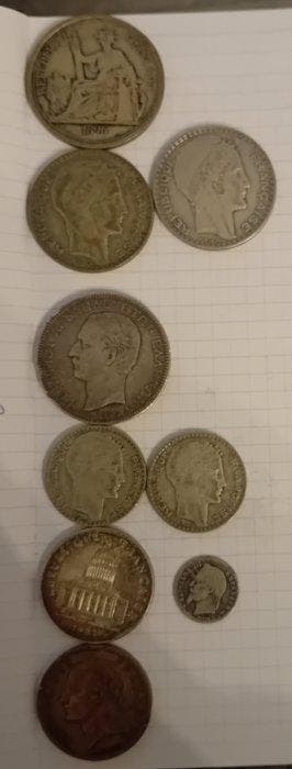 France, Grèce. Collection of coins incl. silver 1867/1983