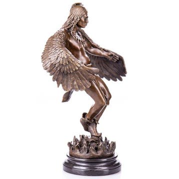 Figuur - Western Bronzefigur Tanzender Indianer 46CM -