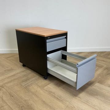Emmein ladeblok vv 2 lades (hxbxd) 76x44x66 cm , zwart -, Huis en Inrichting, Gebruikt