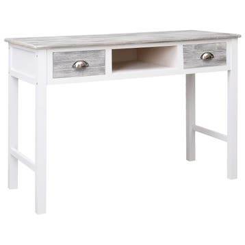 vidaXL Schrijftafel 110x45x76 cm hout grijs, Verzenden