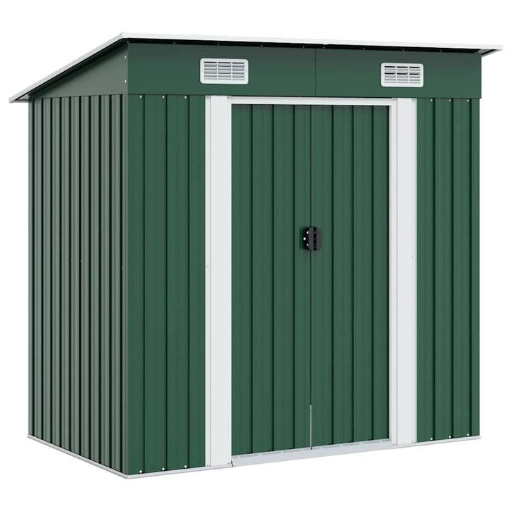 vidaXL Tuinschuur metaal groen, Tuin en Terras, Tuinhuizen, Nieuw, Verzenden
