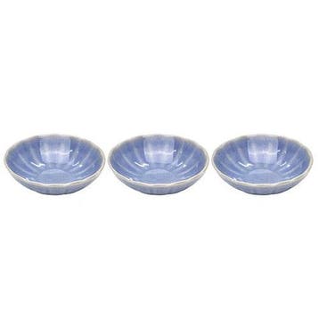 Ladelle Marguerite schaaltjes set van 3 - blauw, Maison & Meubles, Verzenden